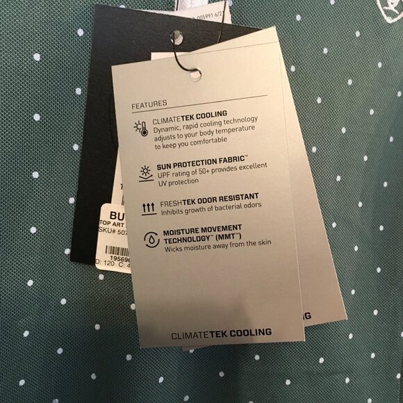 Ariat TEK Sunstopper 3.0 1/4 Zip Top Green/White - Picture 8 of 9